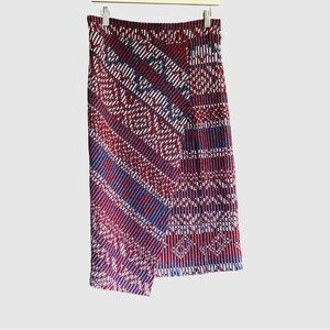 Anthropologie Mauve Carolina Midi Straight Pencil Skirt Faux Wrap Small